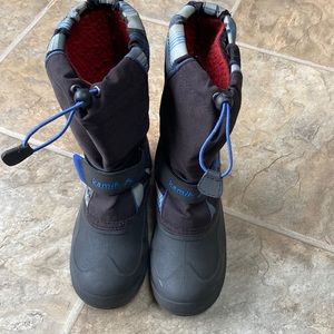 Boys Kamik waterproof snow boots.